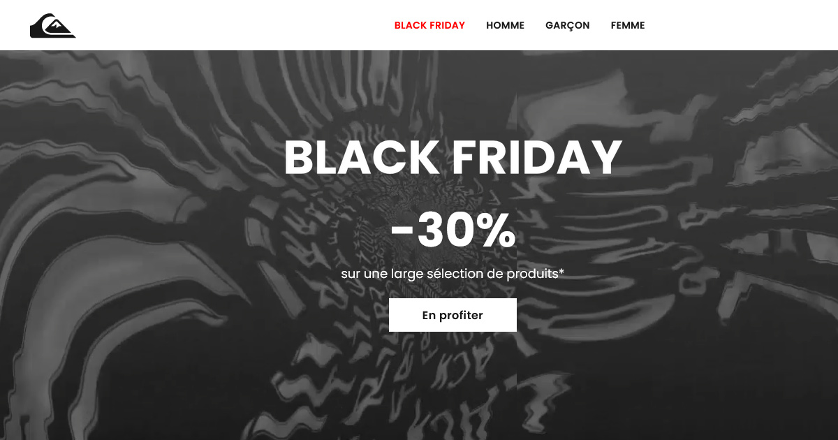 Black Friday Quiksilver 🌊 -30% sur une large sélection de produits