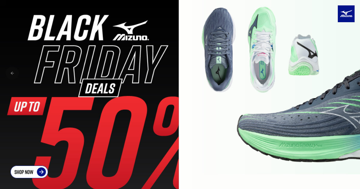 Black Friday Mizuno : jusqu&rsquo;à -50 % dès aujourd&rsquo;hui !