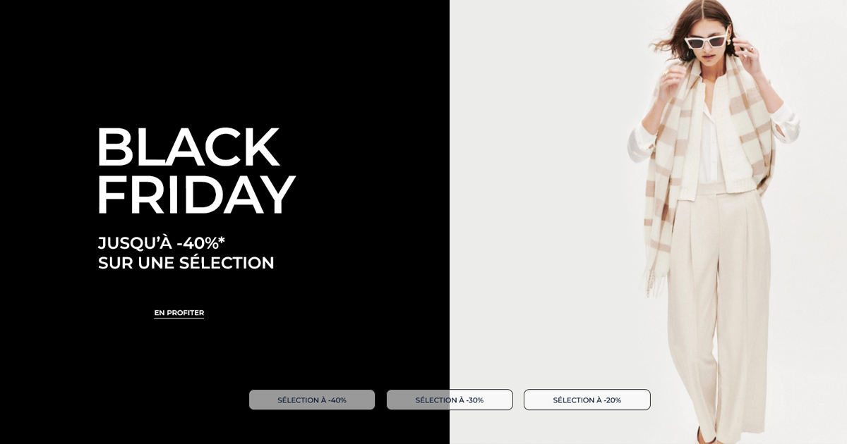 Black Friday Caroll 2025 : jusqu’à -40 % sur une sélection chic et intemporelle