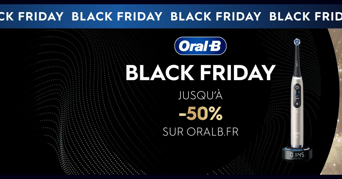 Black Friday Oral-B 2025 : jusqu’à -50 % sur les brosses connectées haut de gamme
