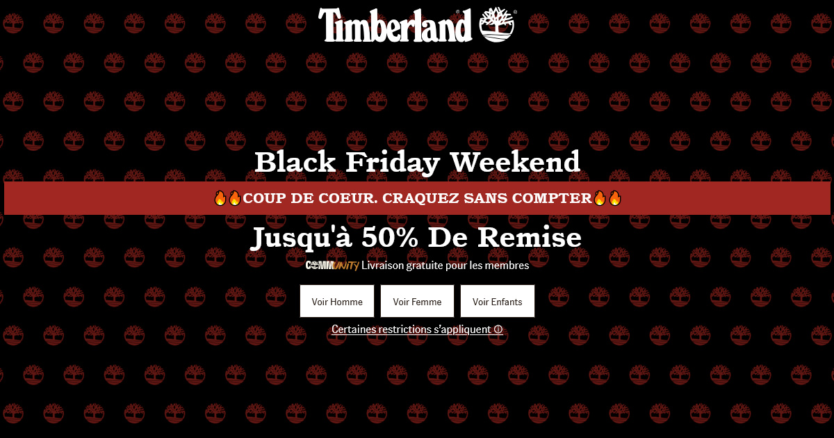 Black Friday Timberland 🔥 Jusqu’à -50 % sur le site officiel