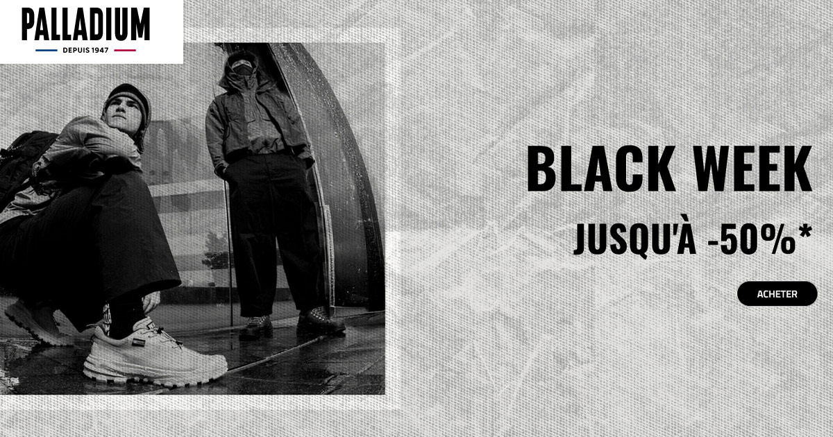 Jusqu’à -40 % sur les boots iconiques pendant la Black Week Palladium
