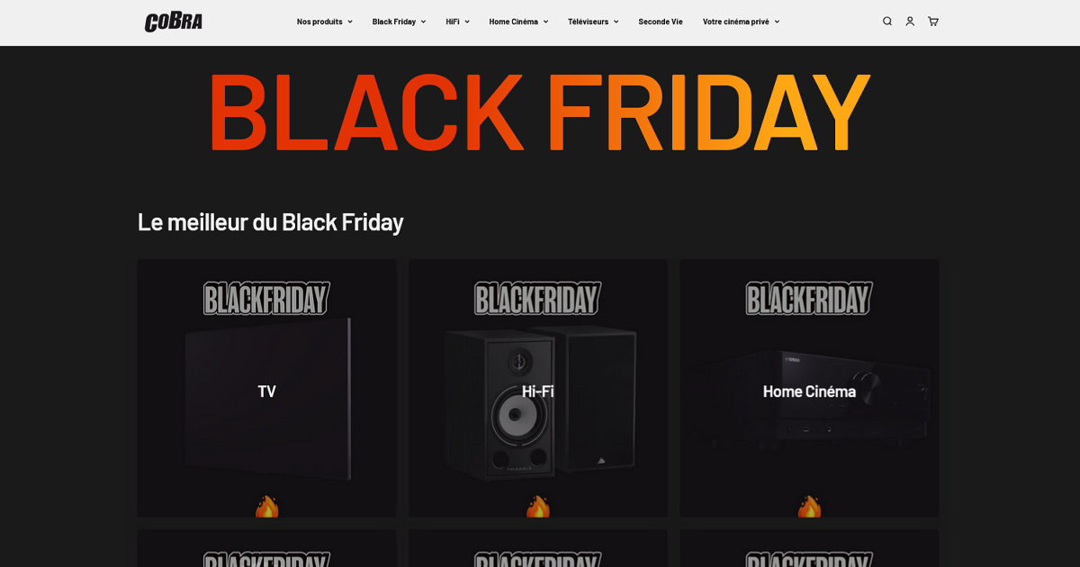 Black Friday Cobra : des offres exceptionnelles sur le son et l’image