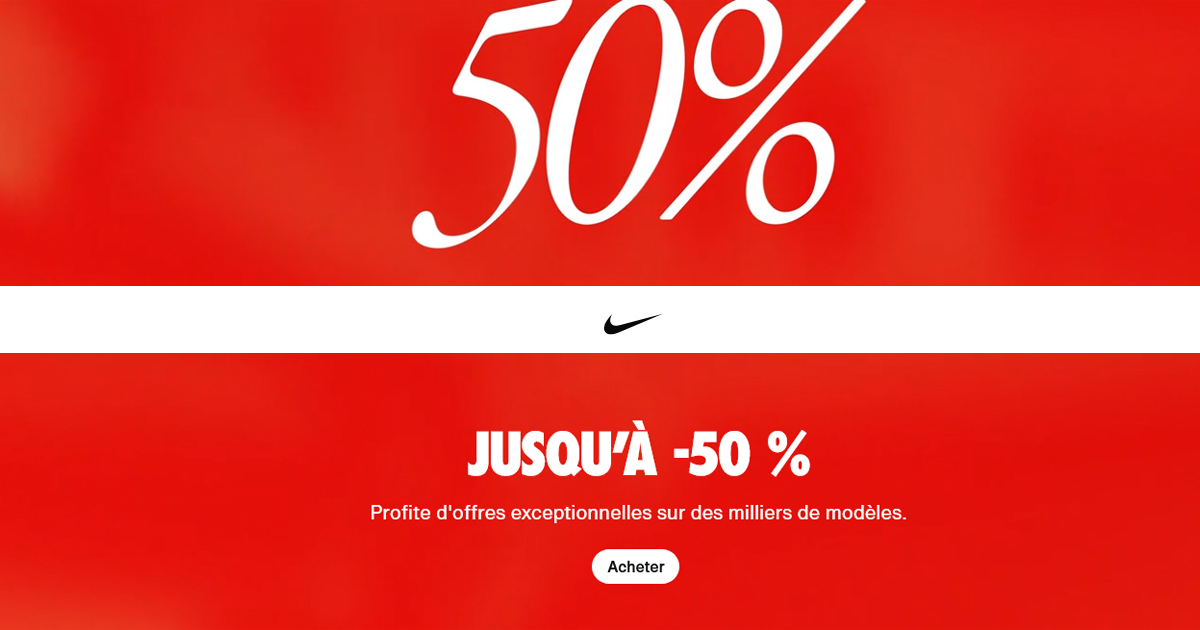 Black Friday Nike Store Officiel : Just Don’t Wait (-50%)