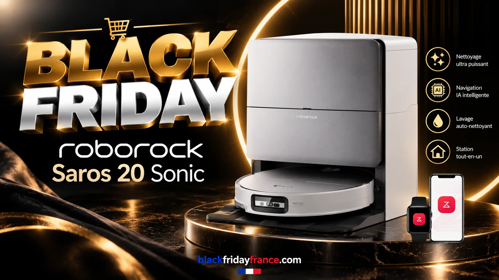 Roborock Saros 20 Sonic : promos et bons plans