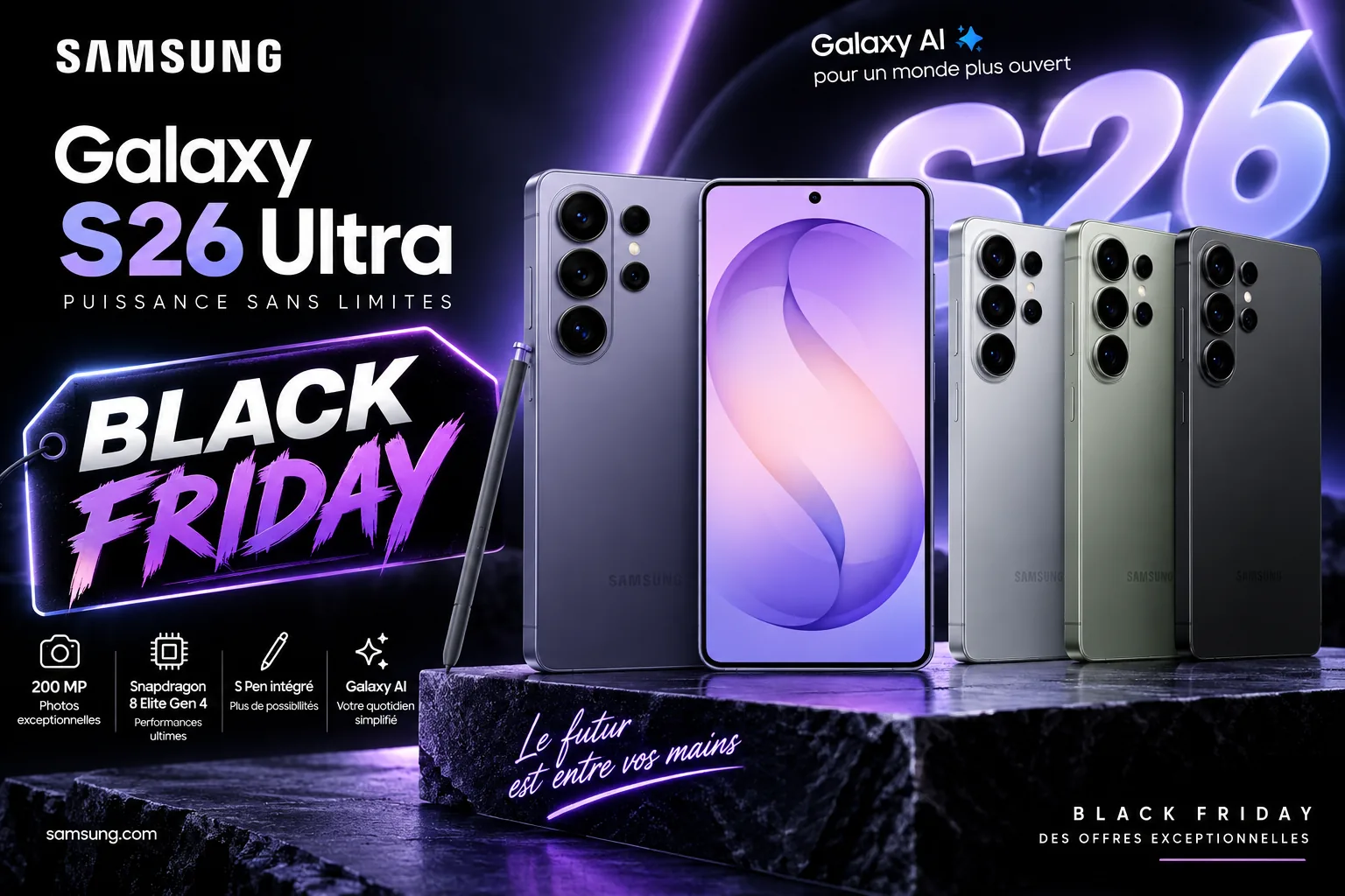 Samsung Galaxy S26 Ultra : promos et bons plans