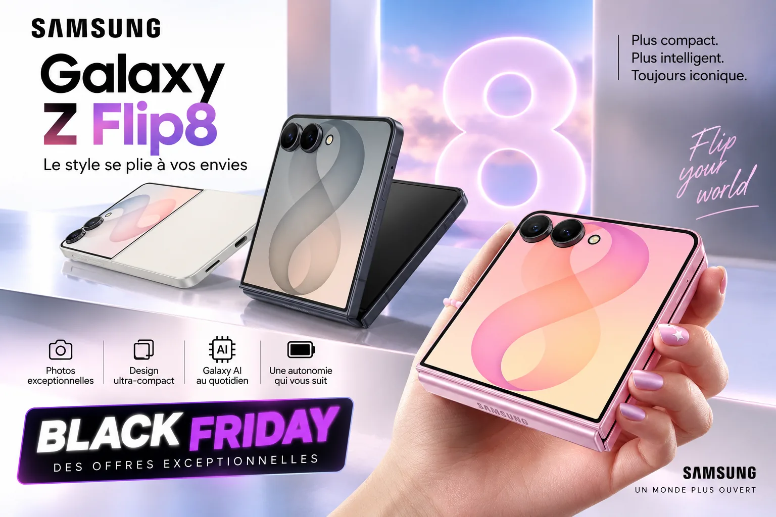 Samsung Galaxy Z Flip8 : promos et bons plans Samsung Galaxy Z Flip8 : promos et bons plans